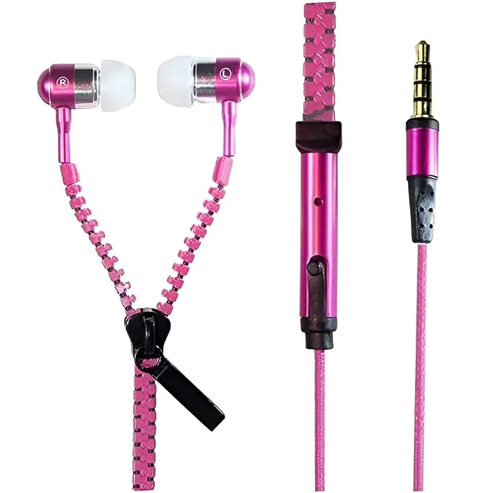 Zipper Earphone with microphone
